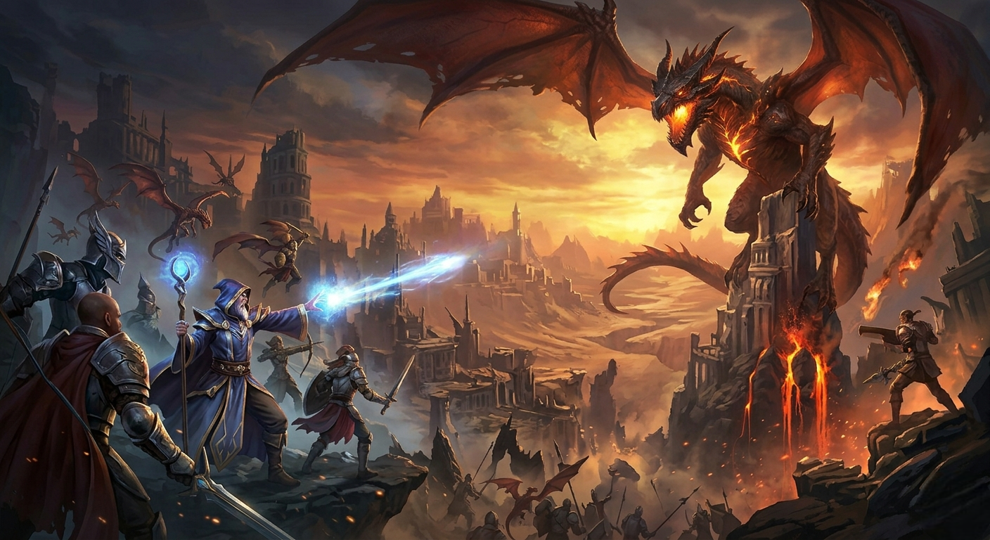 Epic Battle Scenario Background